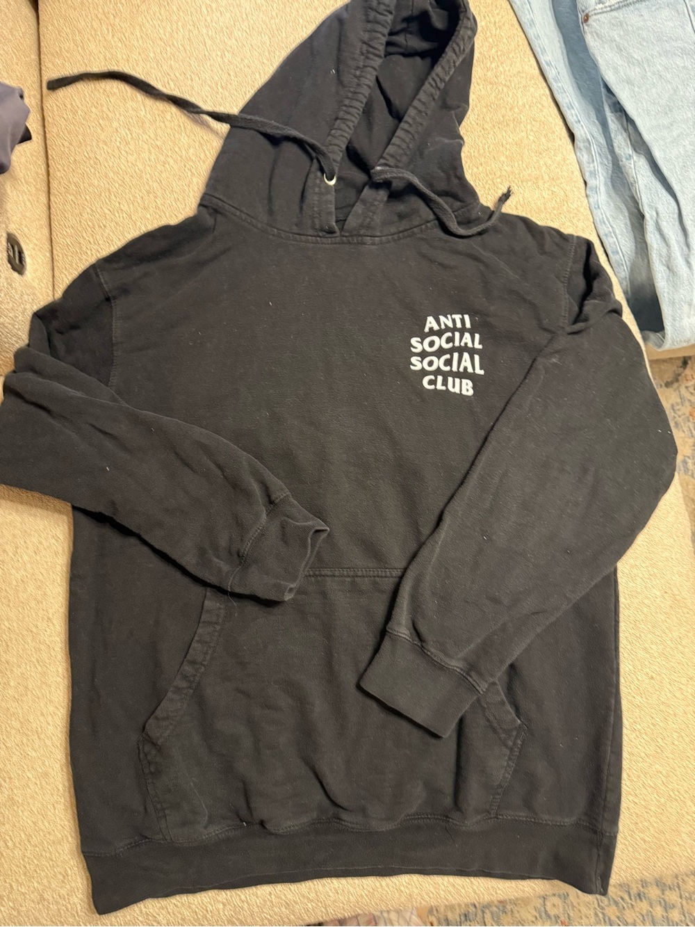 Anti Social Social Club Men's Black Hooded Sweatshirt